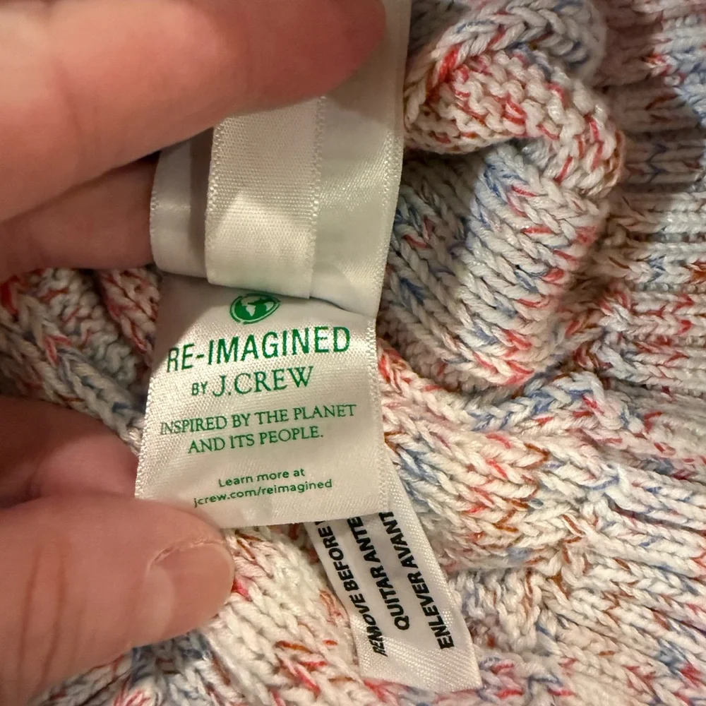 J.Crew Marled Cable Knit Crewneck Sweater Small
